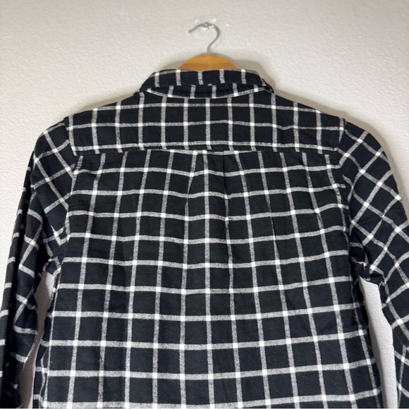 New Cat & Jack Kids Boys L (10/12) Black and White Checkered Shirt - Picture 7 of 8